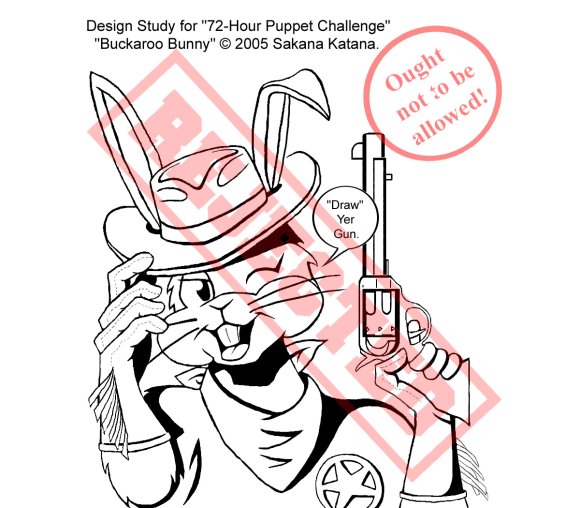 Buckaroo_Bunny_1_(B+W)-Sakana_Katana