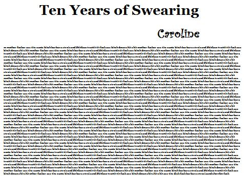 Caroline-swear