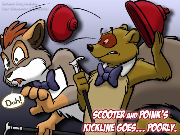 Poink and Scooter's Kickline