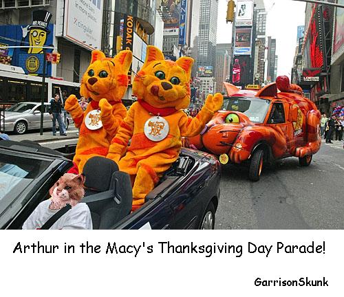 Advertising icons parade through Times Square and up Madison Avenue