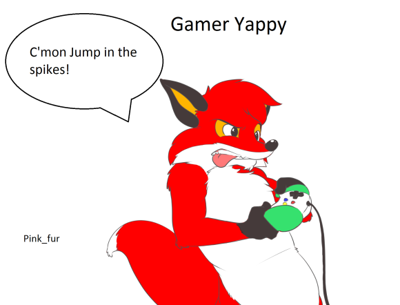 Pinkfur-yappy_video_gamer