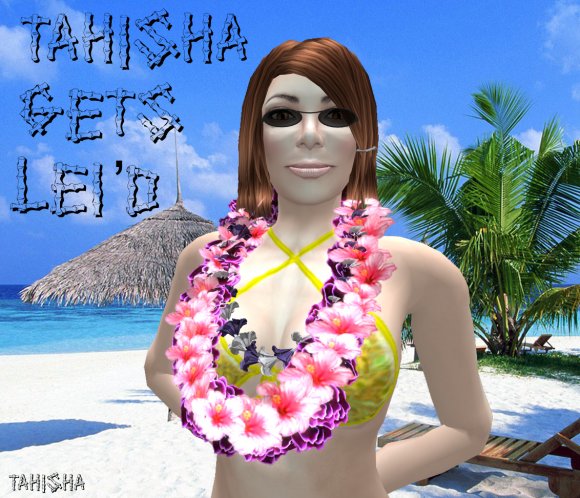 Tahisha Gets Lei'd 1
