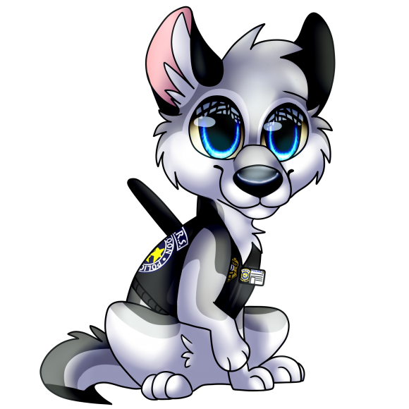 teargray wolf - teargray chibi badge