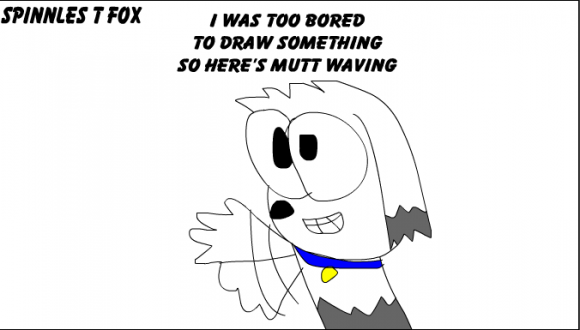 The Crispity Crunchity Sonic Fan - mutt waving