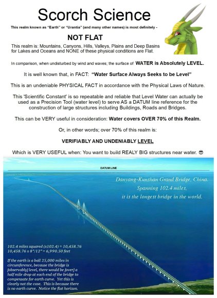 SGDscience24 Scorch says[] []Earth Not Flat[] }[][]